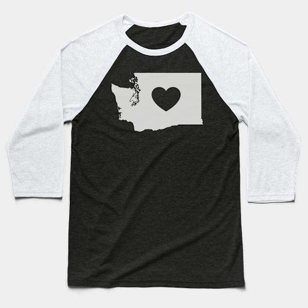 Washington Love Heart Baseball T-Shirt by helloshirts